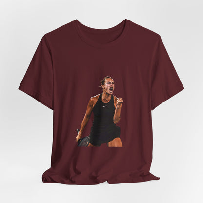 Tennis Player Aryna Sabalenka Victory Graphic Tee