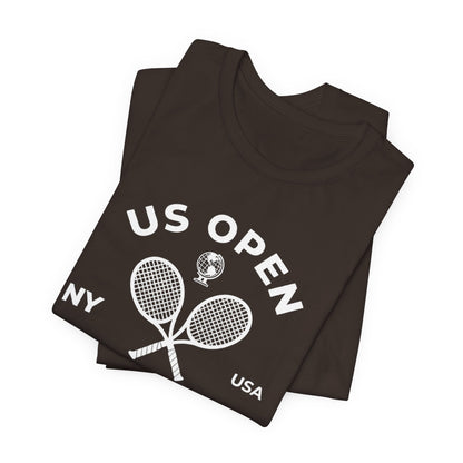 US Open Queens 2026 Tennis Tee — NY USA Vintage Racket T-Shirt
