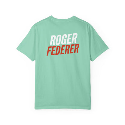 Federer Cartoon Tennis T-Shirt — Retro Athlete Graphic Tee