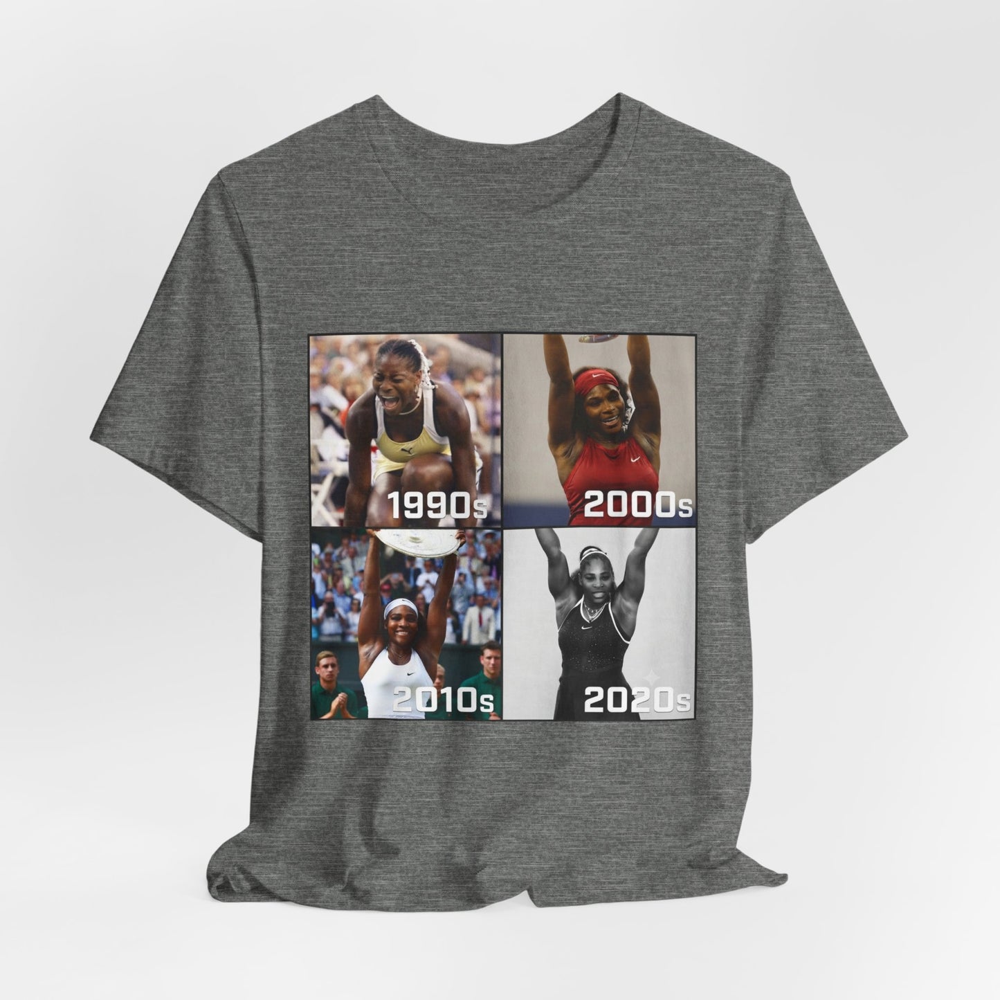 Decades of Champions Serena William’s 1990s–2020s Collage T-shirt