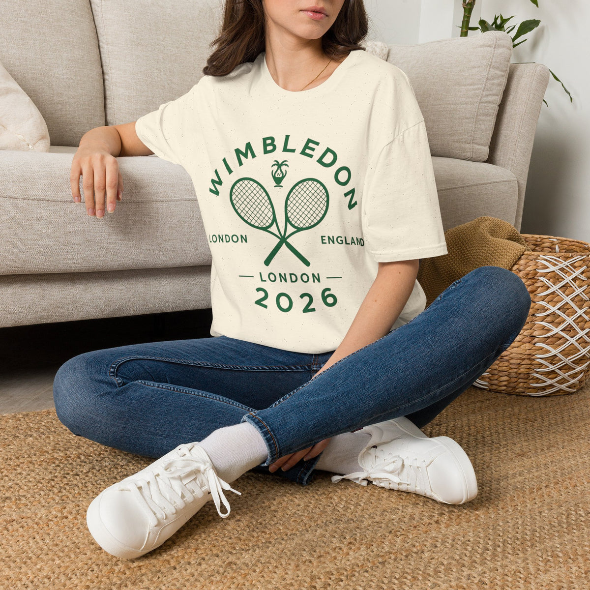 Wimbledon 2026 Tennis T‑Shirt — Vintage Rackets London Logo
