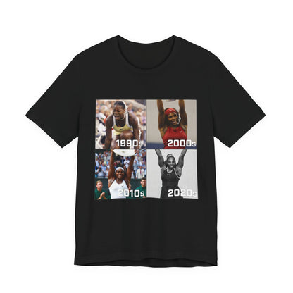 Decades of Champions Serena William’s 1990s–2020s Collage T-shirt