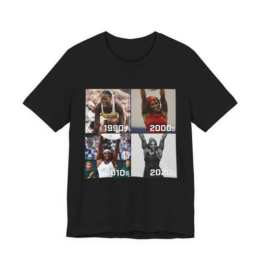 Decades of Champions Serena William’s 1990s–2020s Collage T-shirt