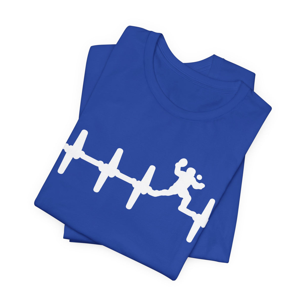 Runner Heartbeat T‑Shirt — Heartbeat EKG with Tennis Runner Graphic Tee