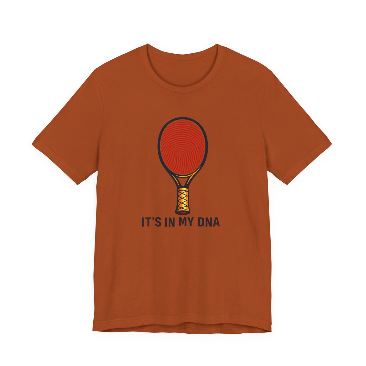 Tennis DNA T‑Shirt — "It's In My DNA" Racket Fingerprint Tee