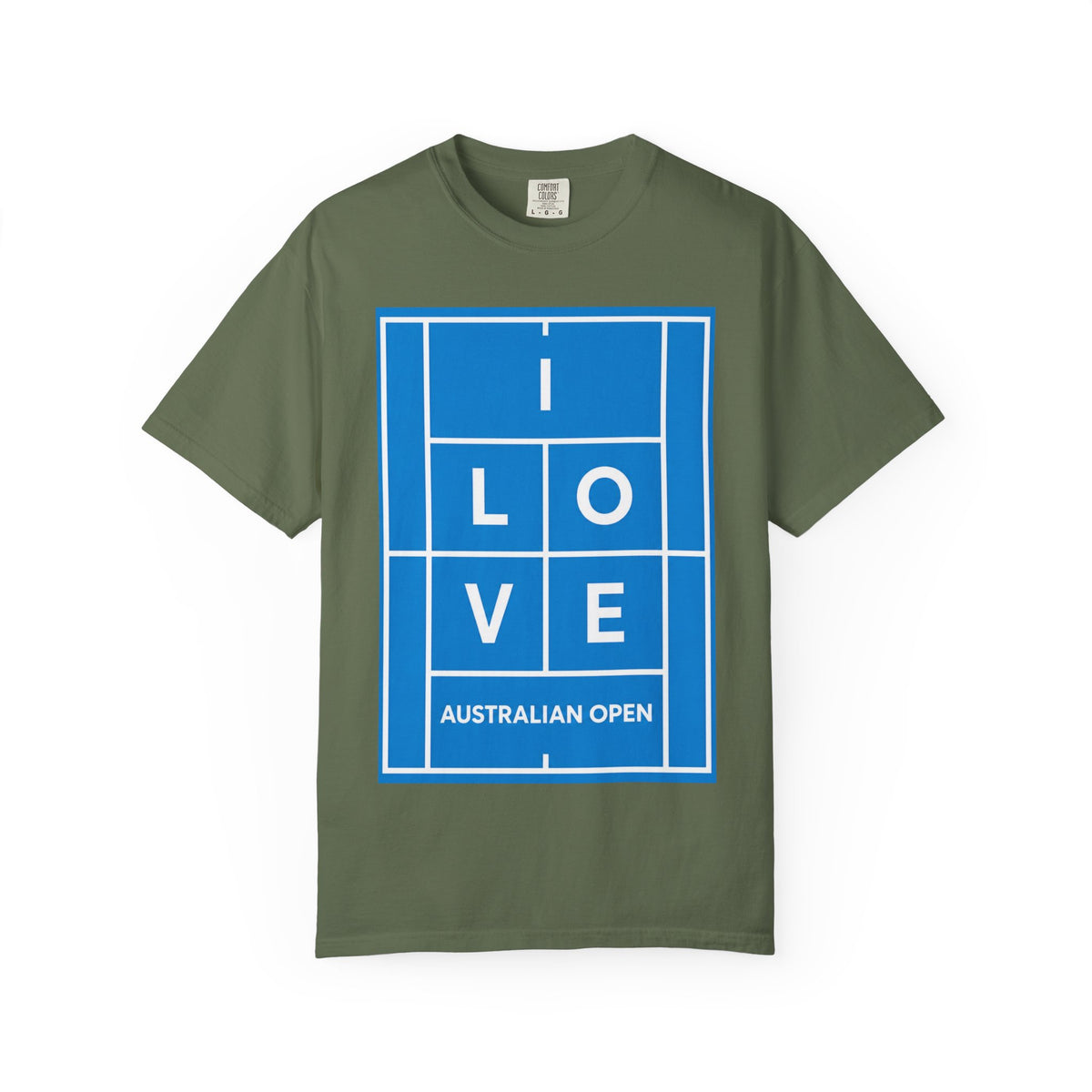 "I LOVE" Australian Open Tennis Court Graphic