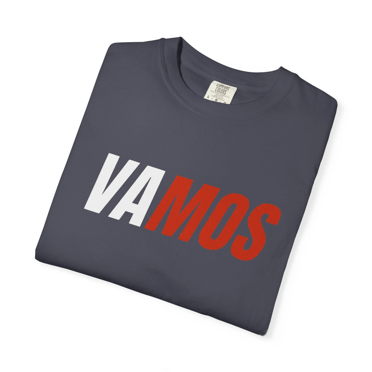 VAMOS Graphic T-Shirt — Bold Two-Tone Sports Fan Tee
