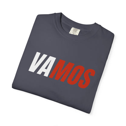 VAMOS Graphic T-Shirt — Bold Two-Tone Sports Fan Tee