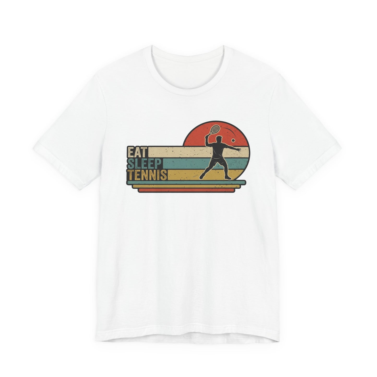 Eat Sleep Tennis Retro Graphic Tee — Vintage Tennis Player T‑Shirt