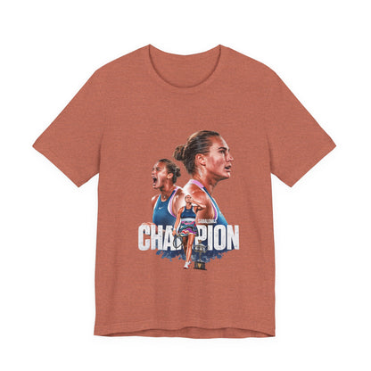 Champion Athlete Sabalenka Graphic Tee — "CHAMPION" Player Portrait T-Shirt
