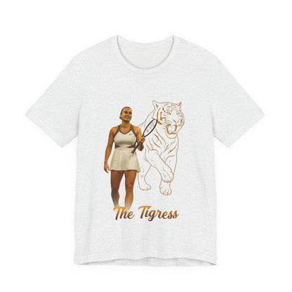 Sabalenka The Tigress Graphic Tee — Empowered Woman & Tiger Illustration
