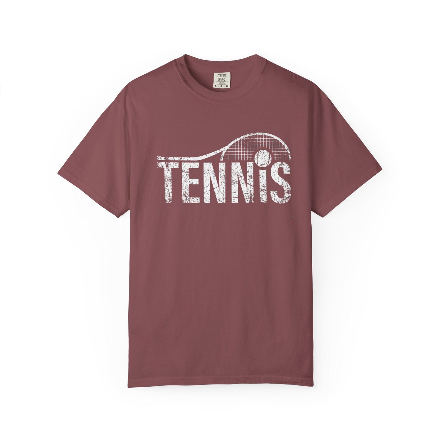 Tennis Vintage Graphic T-Shirt — Distressed Racket & Ball Tee
