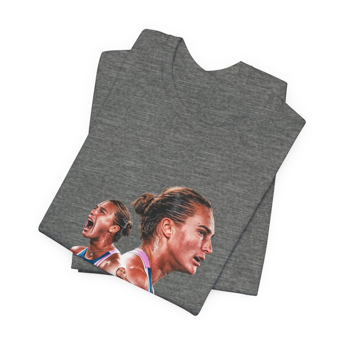 Champion Athlete Sabalenka Graphic Tee — "CHAMPION" Player Portrait T-Shirt