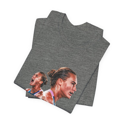 Champion Athlete Sabalenka Graphic Tee — "CHAMPION" Player Portrait T-Shirt