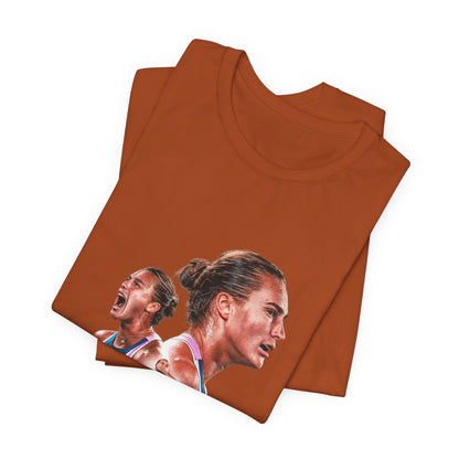 Champion Athlete Sabalenka Graphic Tee — "CHAMPION" Player Portrait T-Shirt