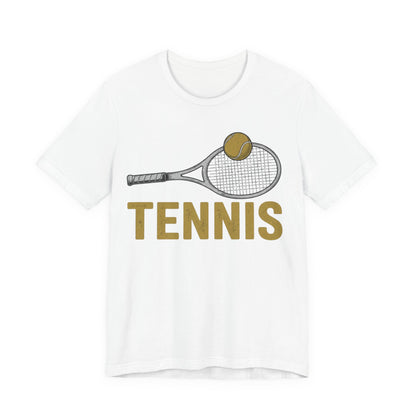 Tennis Racket & Ball Tee — Retro Athletic Tennis T‑Shirt