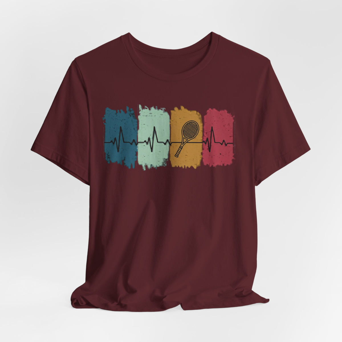 Drum Heartbeat T-Shirt – Retro Brushstroke Drumstick Heartbeat Tee