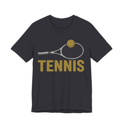Tennis Racket & Ball Tee — Retro Athletic Tennis T‑Shirt