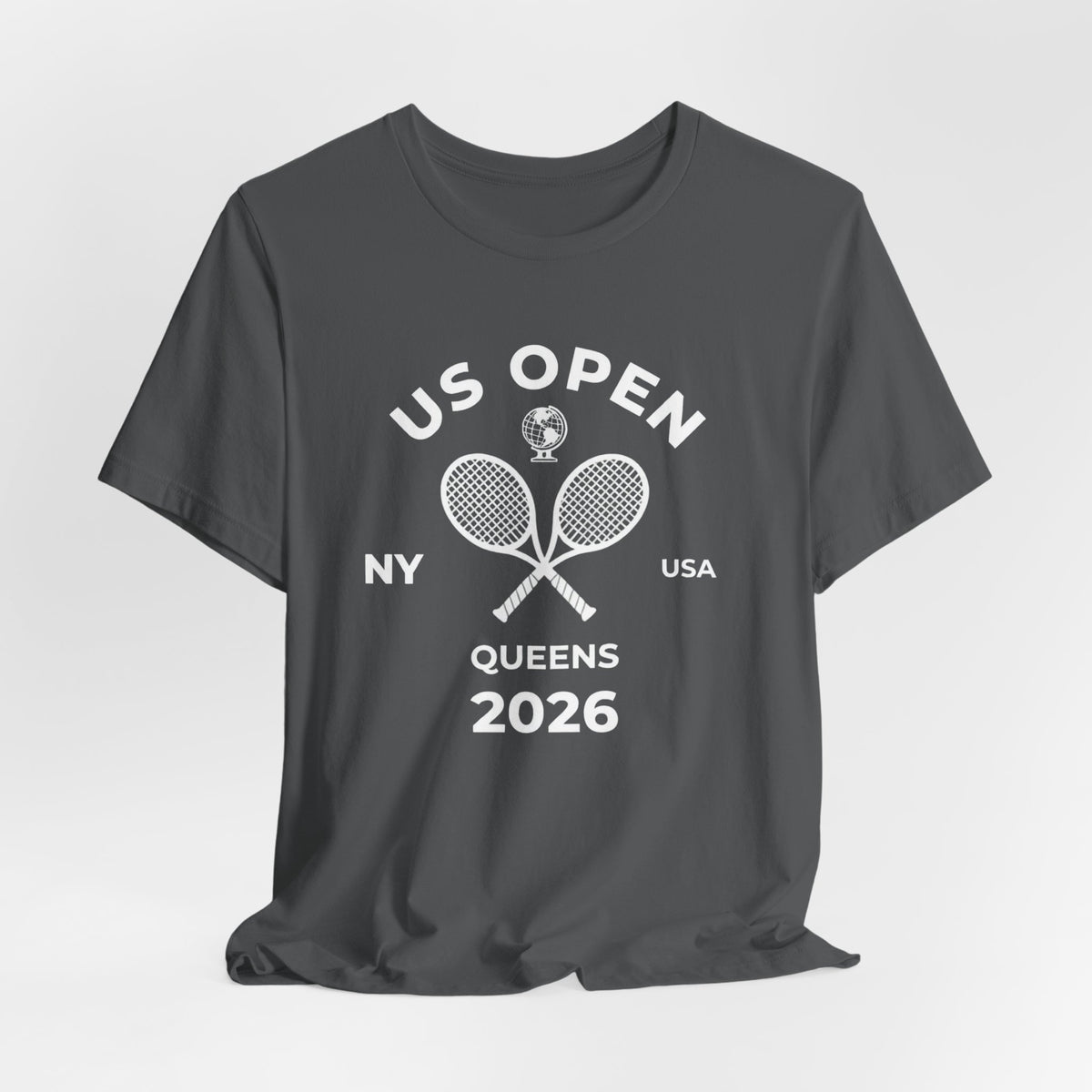 US Open Queens 2026 Tennis Tee — NY USA Vintage Racket T-Shirt