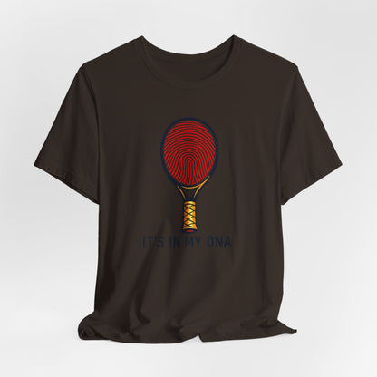 Tennis DNA T‑Shirt — "It's In My DNA" Racket Fingerprint Tee