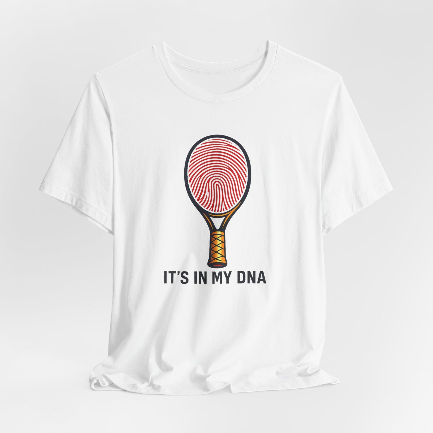 Tennis DNA T‑Shirt — "It's In My DNA" Racket Fingerprint Tee