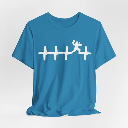 Runner Heartbeat T‑Shirt — Heartbeat EKG with Tennis Runner Graphic Tee