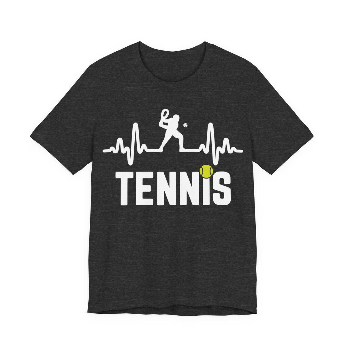 Tennis Pulse Tee — Heartbeat Tennis Player Graphic Shirt