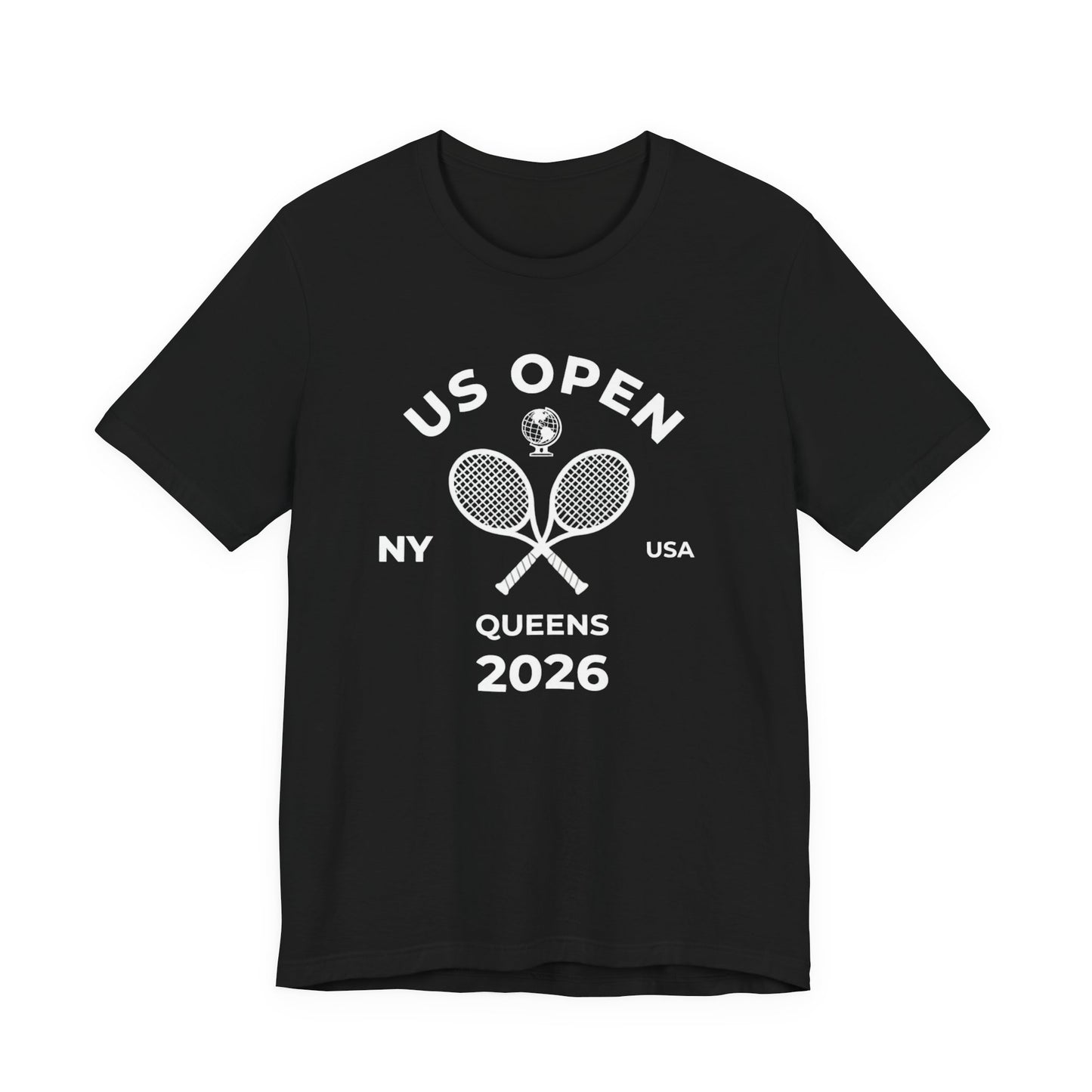 US Open Queens 2026 Tennis Tee — NY USA Vintage Racket T-Shirt
