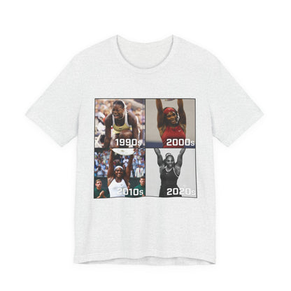 Decades of Champions Serena William’s 1990s–2020s Collage T-shirt