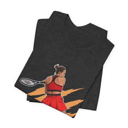 Tennis Player Aryna Sabalenka Graphic Tee — Dynamic Female Athlete Design