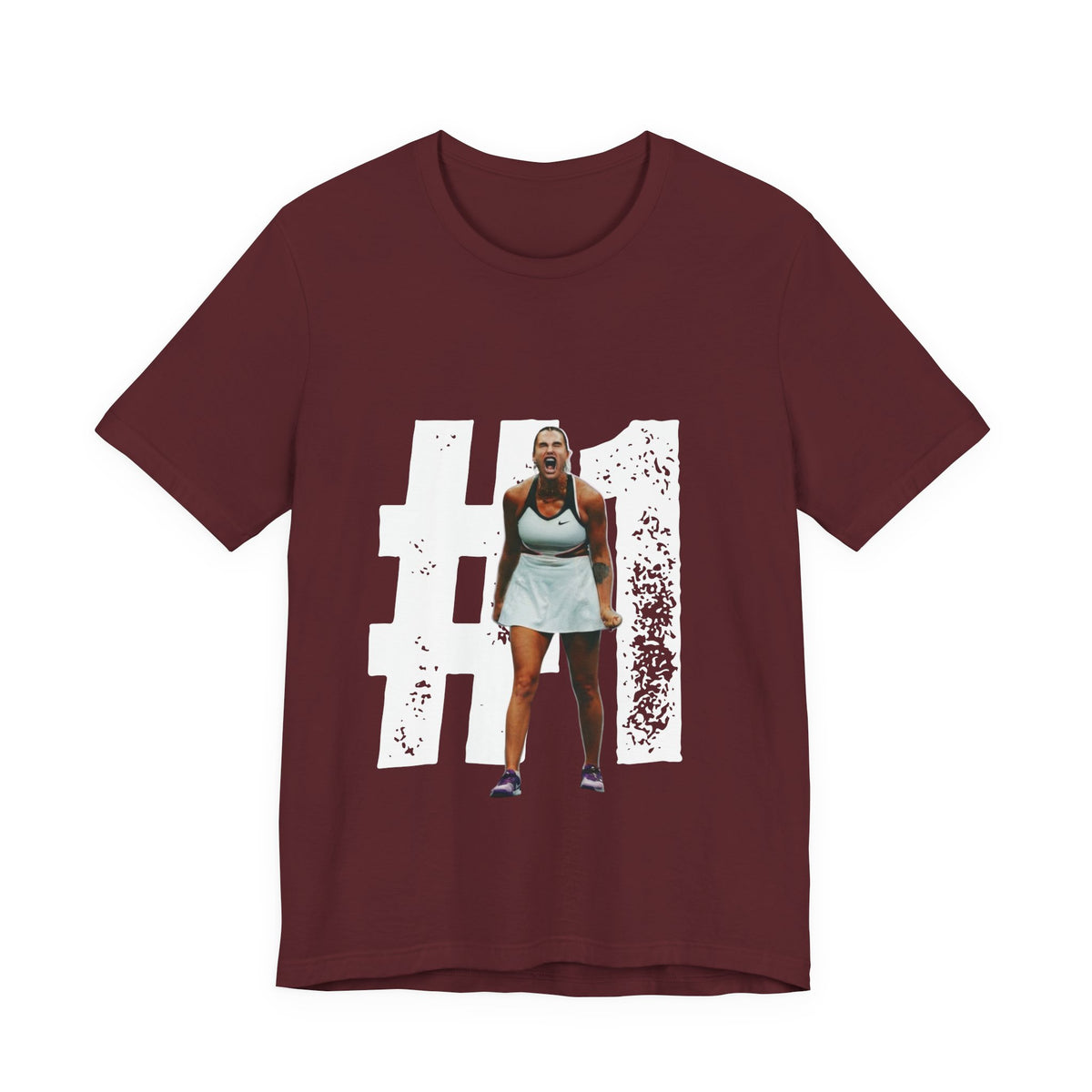 Tennis Player Graphic Tee — Fierce Court Celebration Shirt