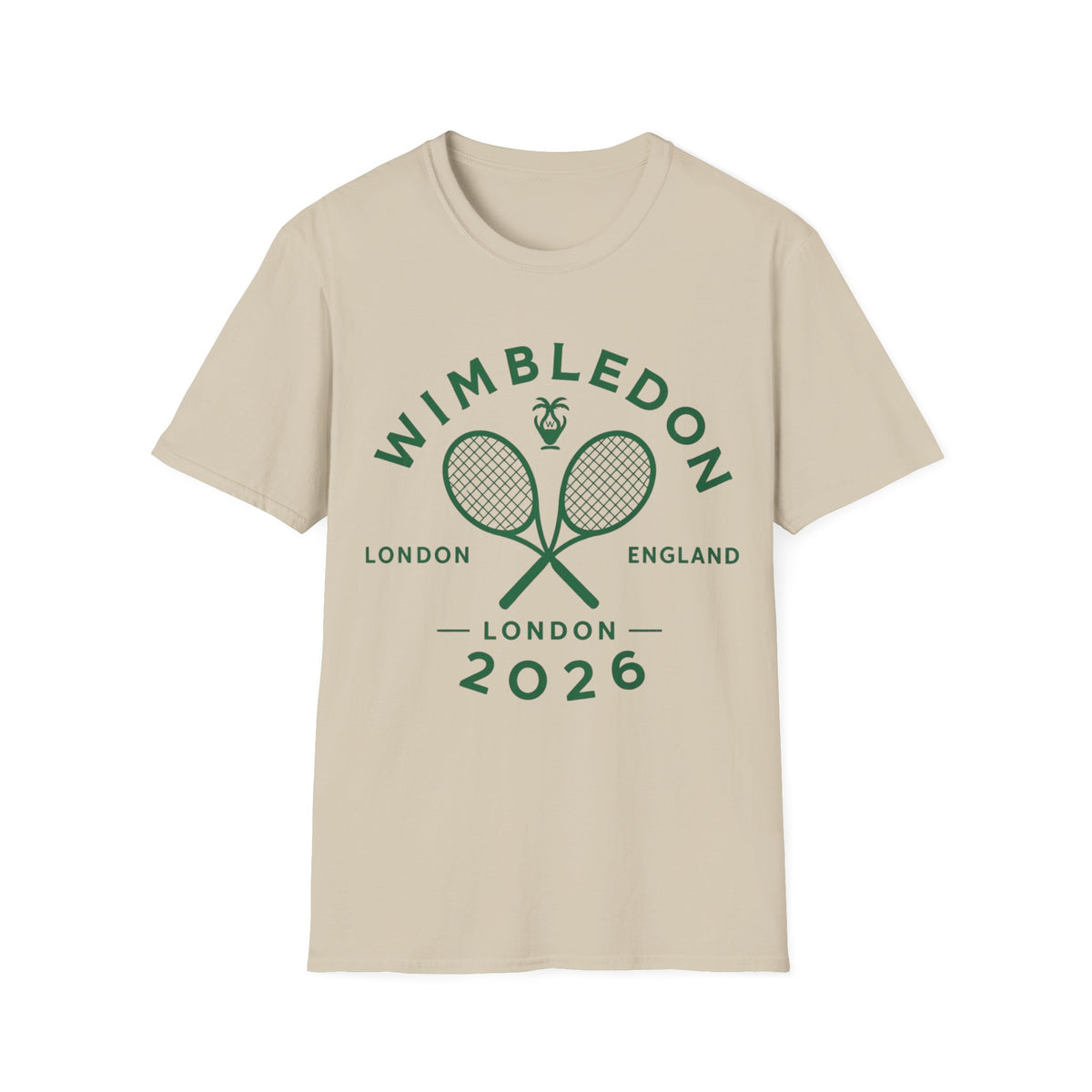 Wimbledon 2026 Tennis T‑Shirt — Vintage Rackets London Logo