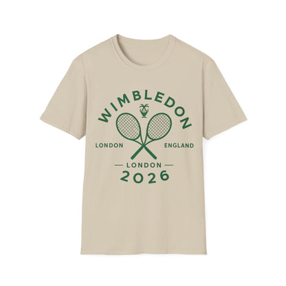 Wimbledon 2026 Tennis T‑Shirt — Vintage Rackets London Logo