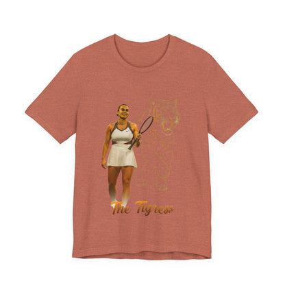 Sabalenka The Tigress Graphic Tee — Empowered Woman & Tiger Illustration
