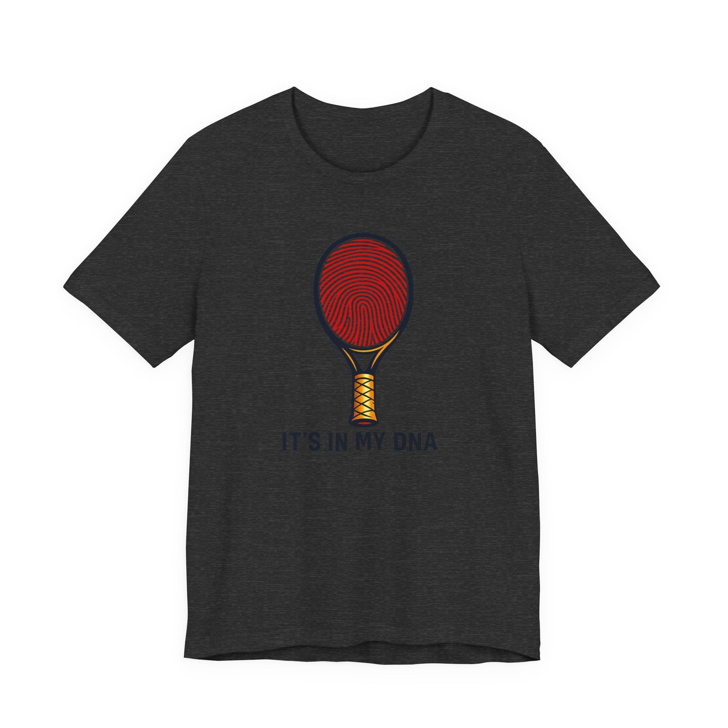 Tennis DNA T‑Shirt — "It's In My DNA" Racket Fingerprint Tee