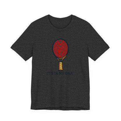 Tennis DNA T‑Shirt — "It's In My DNA" Racket Fingerprint Tee