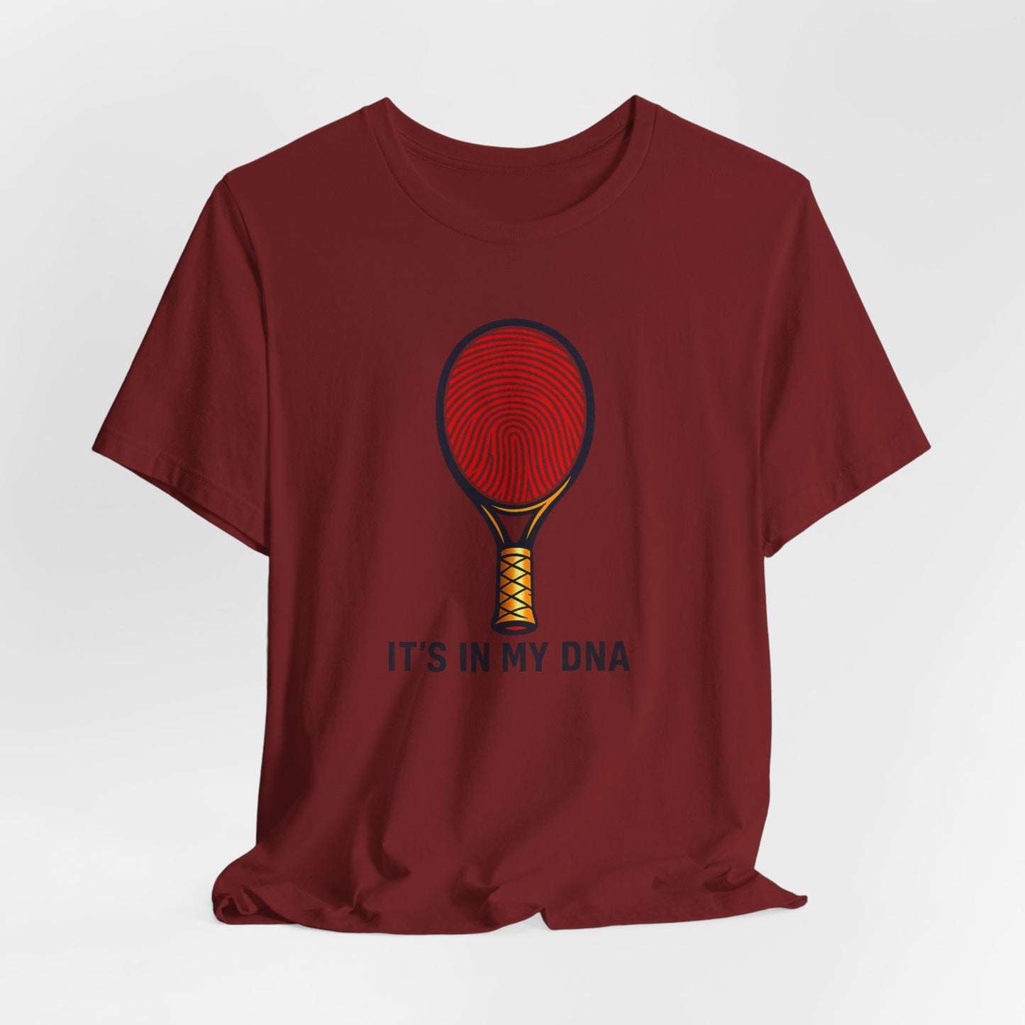 Tennis DNA T‑Shirt — "It's In My DNA" Racket Fingerprint Tee