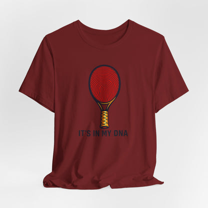 Tennis DNA T‑Shirt — "It's In My DNA" Racket Fingerprint Tee