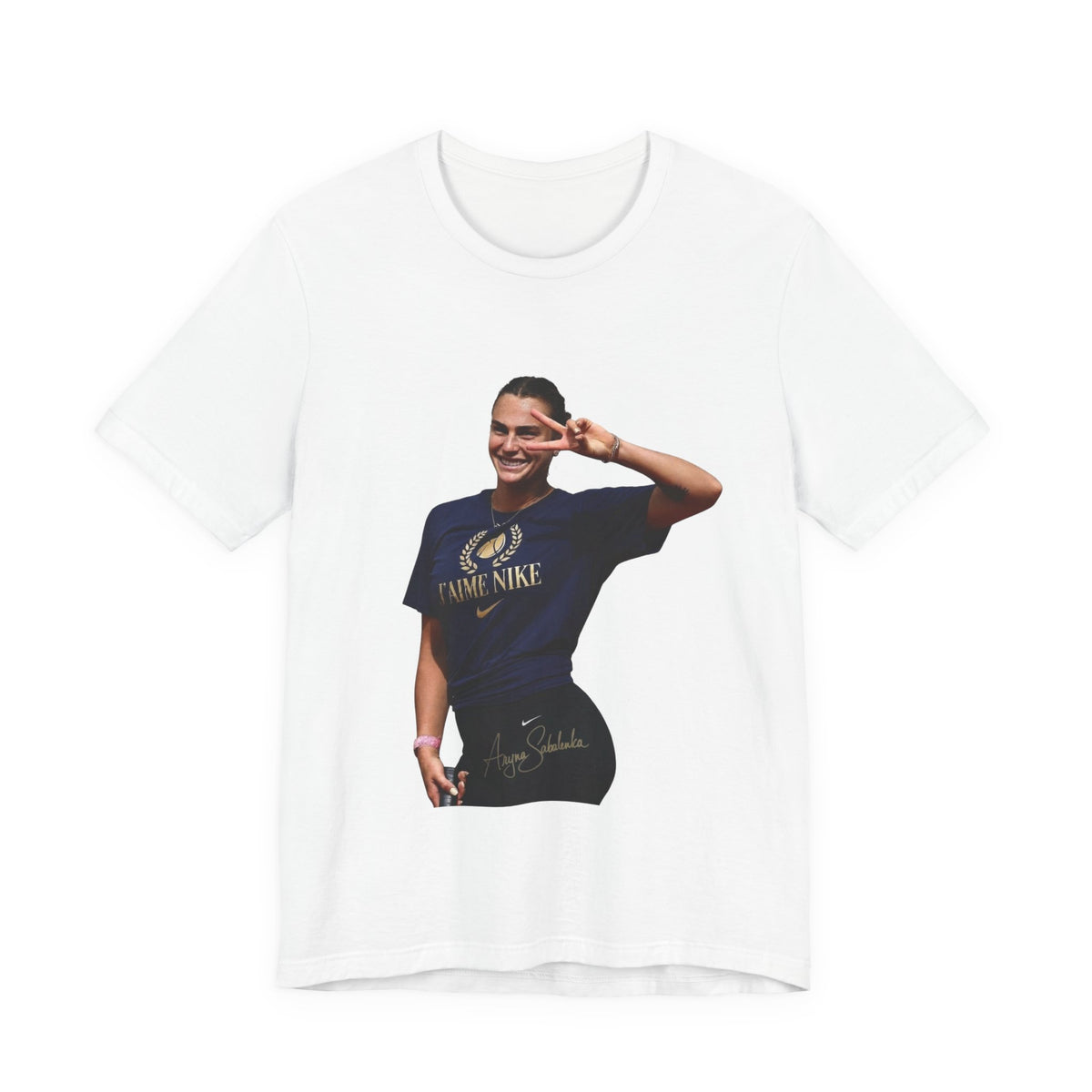 Aryna Sabalenka T-Shirt —Graphic Tee with Smiling Player Photo