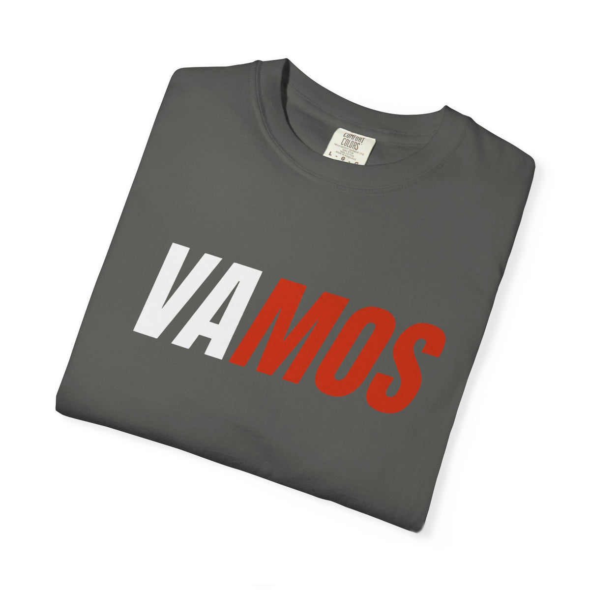 VAMOS Graphic T-Shirt — Bold Two-Tone Sports Fan Tee