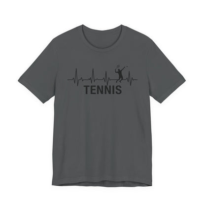 Tennis Heartbeat T‑Shirt — Tennis Player ECG Graphic Tee