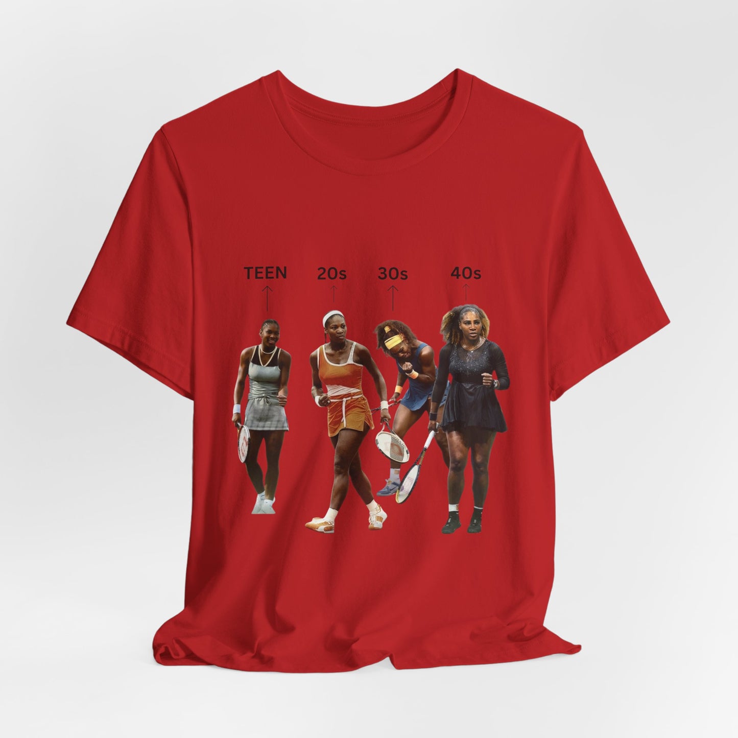 T-Shirt — Serena Williams Life Stages Graphic Tee (Teen · 20s · 30s · 40s)