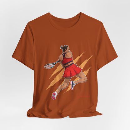 Tennis Player Aryna Sabalenka Graphic Tee — Dynamic Female Athlete Design