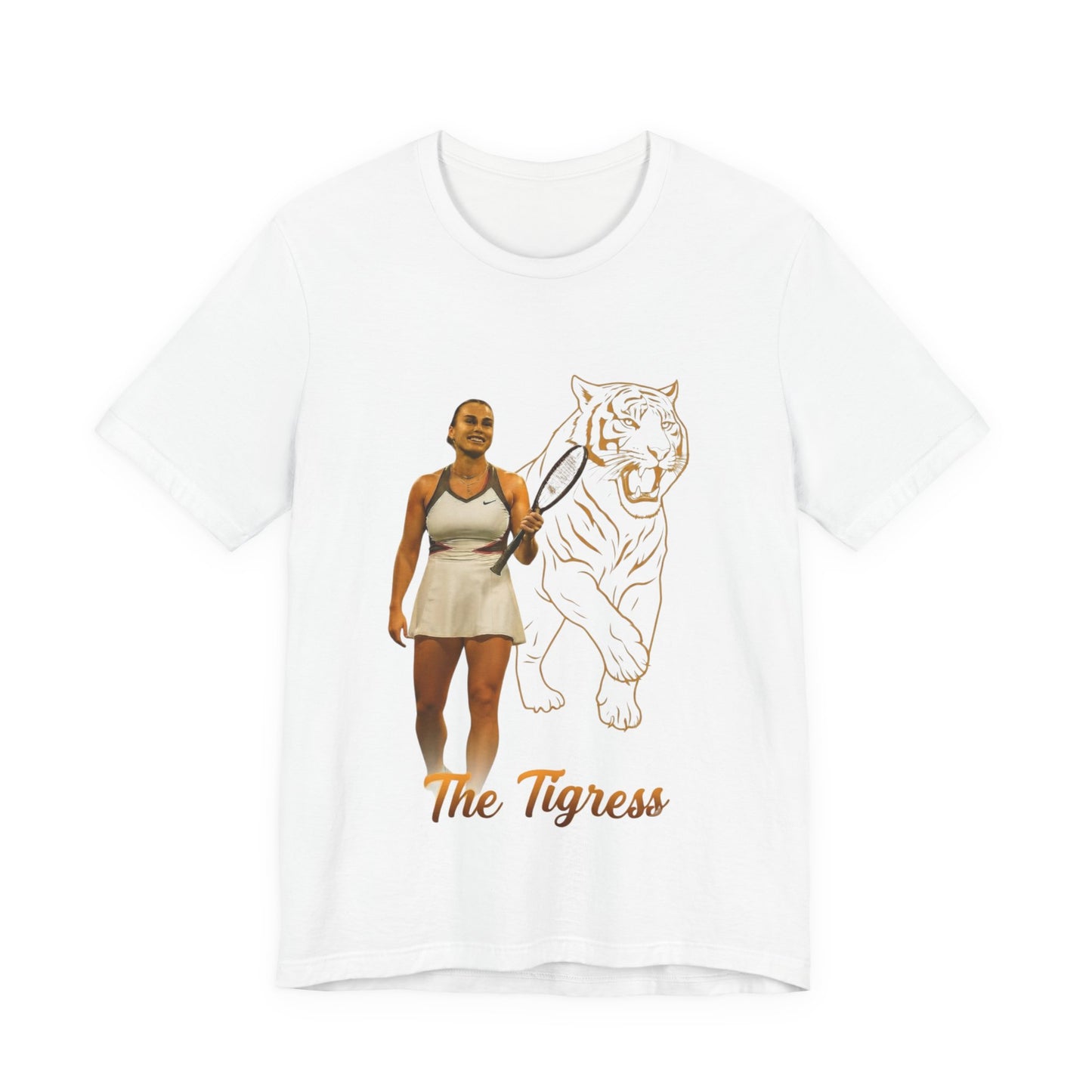 Sabalenka The Tigress Graphic Tee — Empowered Woman & Tiger Illustration