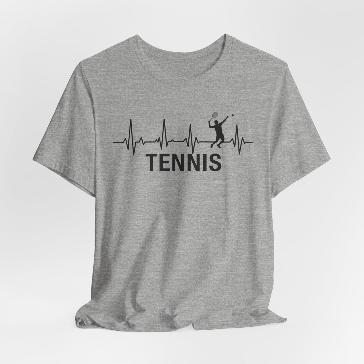 Tennis Heartbeat T‑Shirt — Tennis Player ECG Graphic Tee