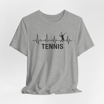 Tennis Heartbeat T‑Shirt — Tennis Player ECG Graphic Tee