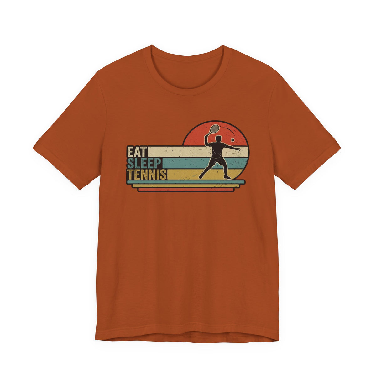 Eat Sleep Tennis Retro Graphic Tee — Vintage Tennis Player T‑Shirt