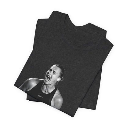 Tennis Player Sabalenka Graphic Tee — Energetic Champion Tennis T‑Shirt