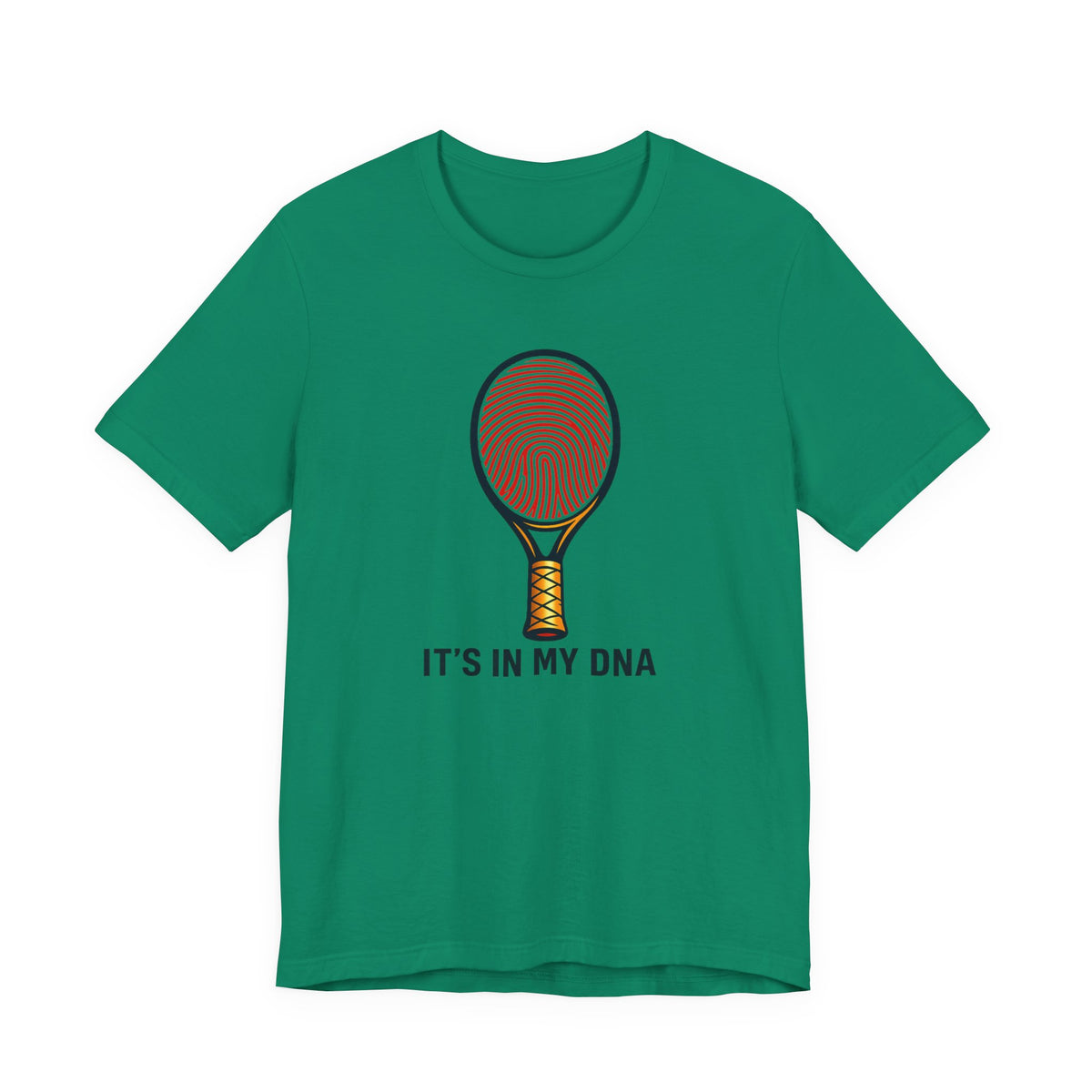 Tennis DNA T‑Shirt — "It's In My DNA" Racket Fingerprint Tee