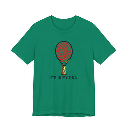 Tennis DNA T‑Shirt — "It's In My DNA" Racket Fingerprint Tee
